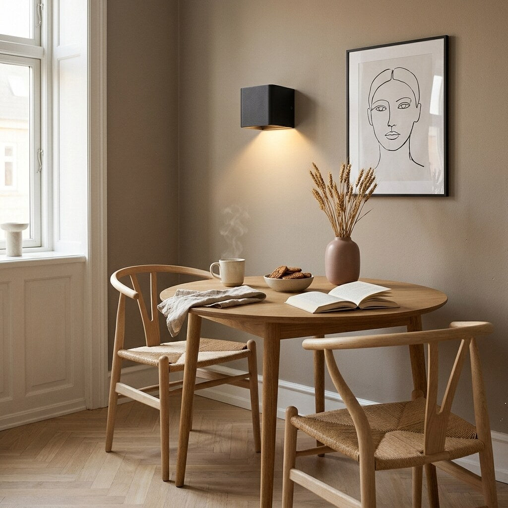 Applique Cubic Design — Coin repas scandinave à Copenhague — Halonéa