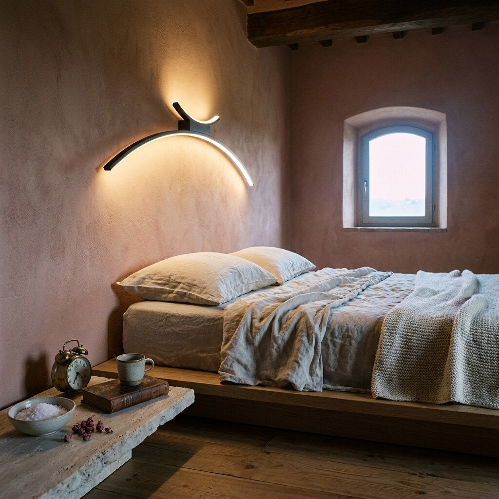 Applique Curva Design — Chambre wabi-sabi en Toscane — Halonéa