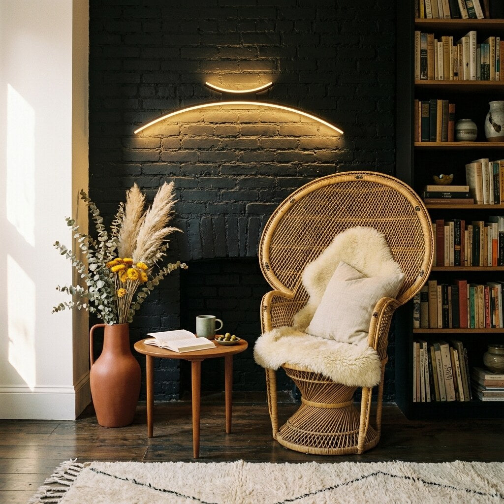 Applique Curva Design — Coin lecture bohème à Brooklyn — Halonéa