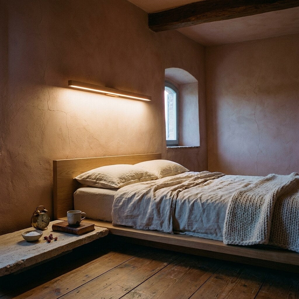 Applique Dwyn Japandi — Chambre wabi-sabi en Toscane — Halonéa