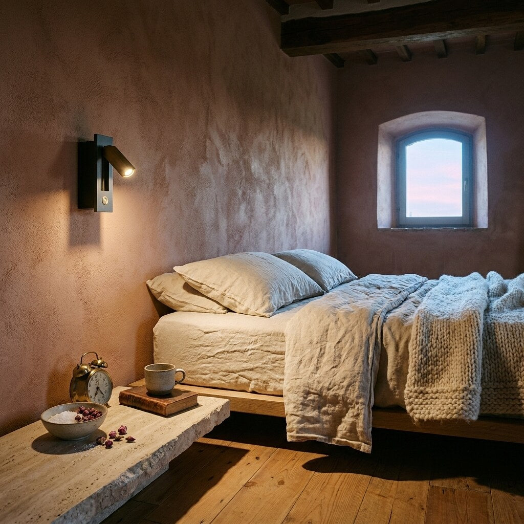 Applique Lectore Liseuse — Chambre wabi-sabi en Toscane — Halonéa