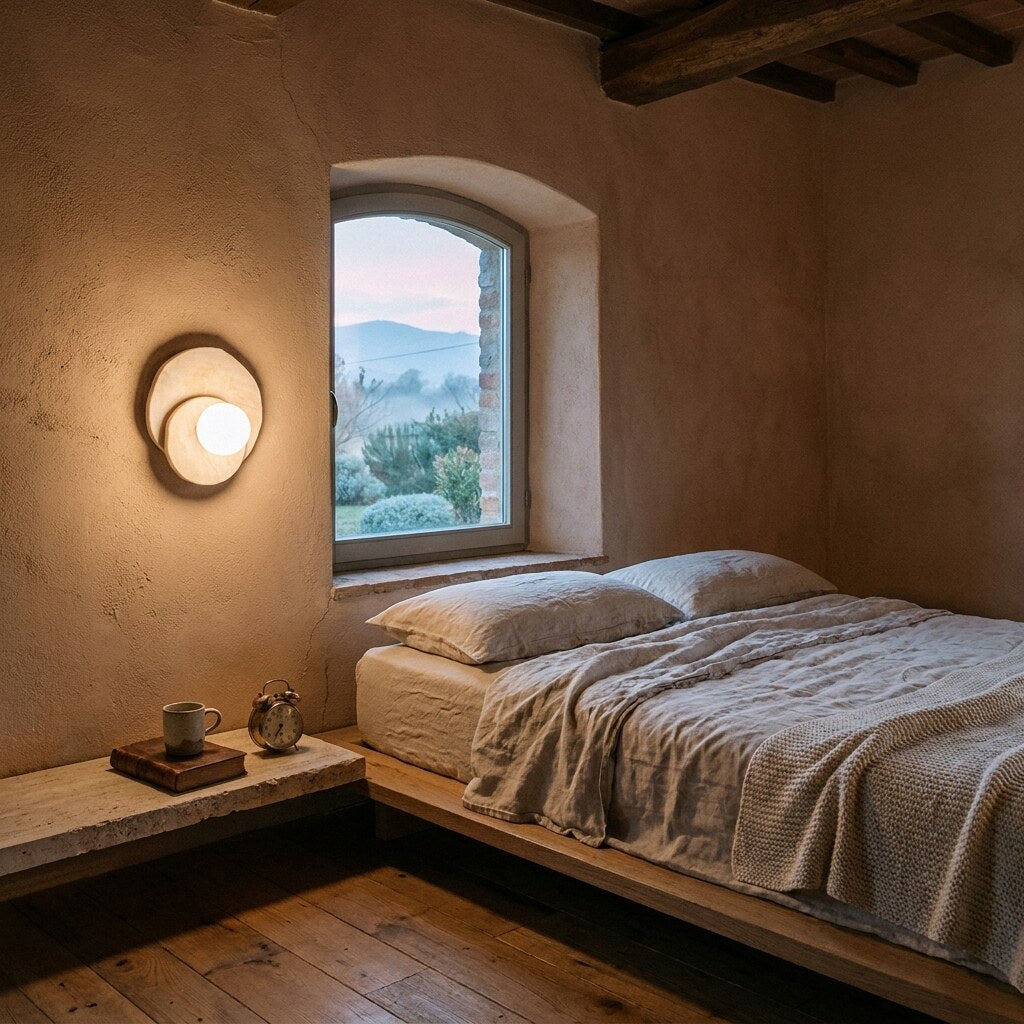 Luminaire Extérieur Stoneo Outdoor — Chambre wabi-sabi en Toscane — Halonéa
