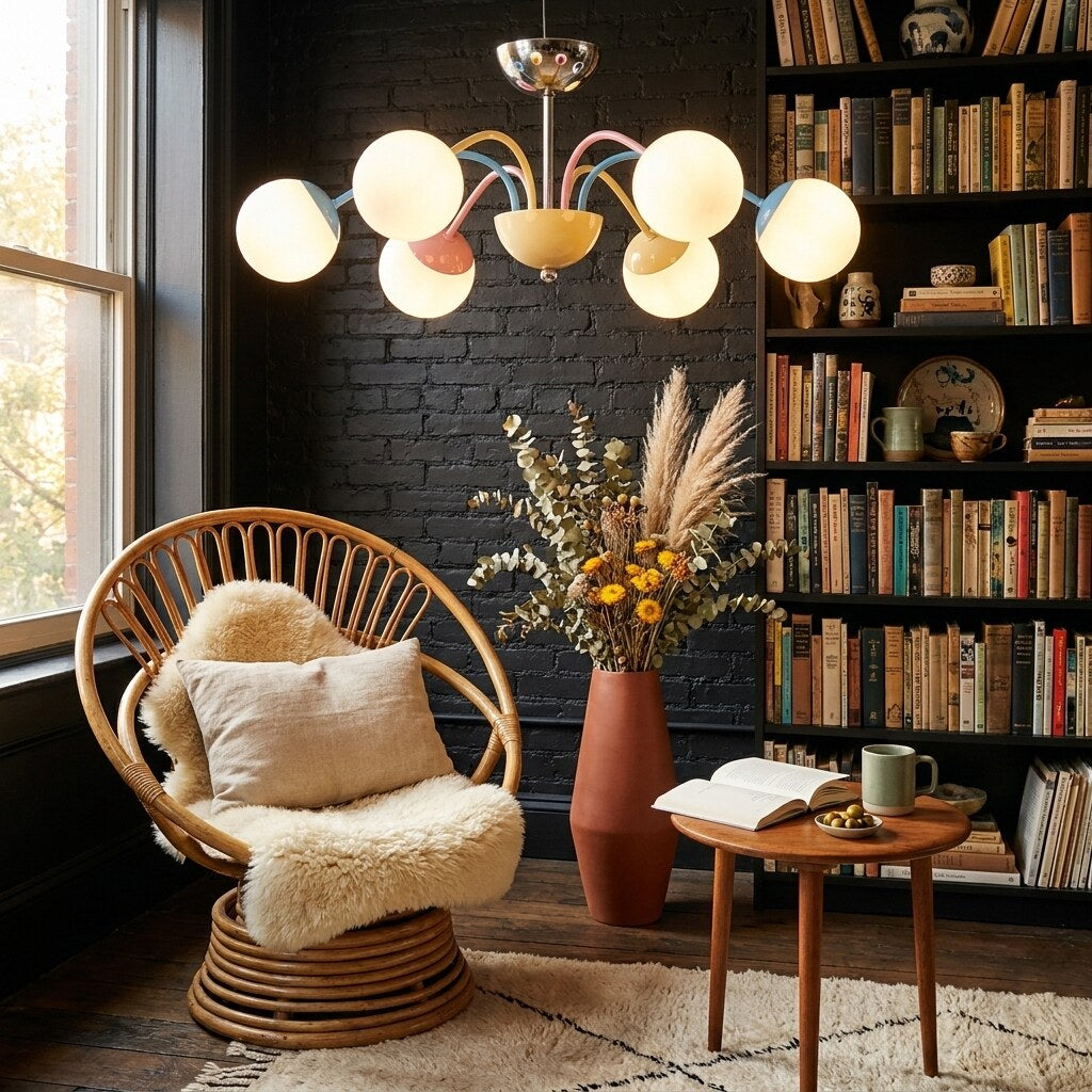 Lustre Murano Design — Coin lecture bohème à Brooklyn — Halonéa