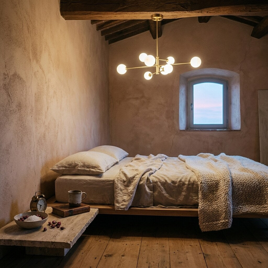 Lustre Truva Sputnik — Chambre wabi-sabi en Toscane — Halonéa