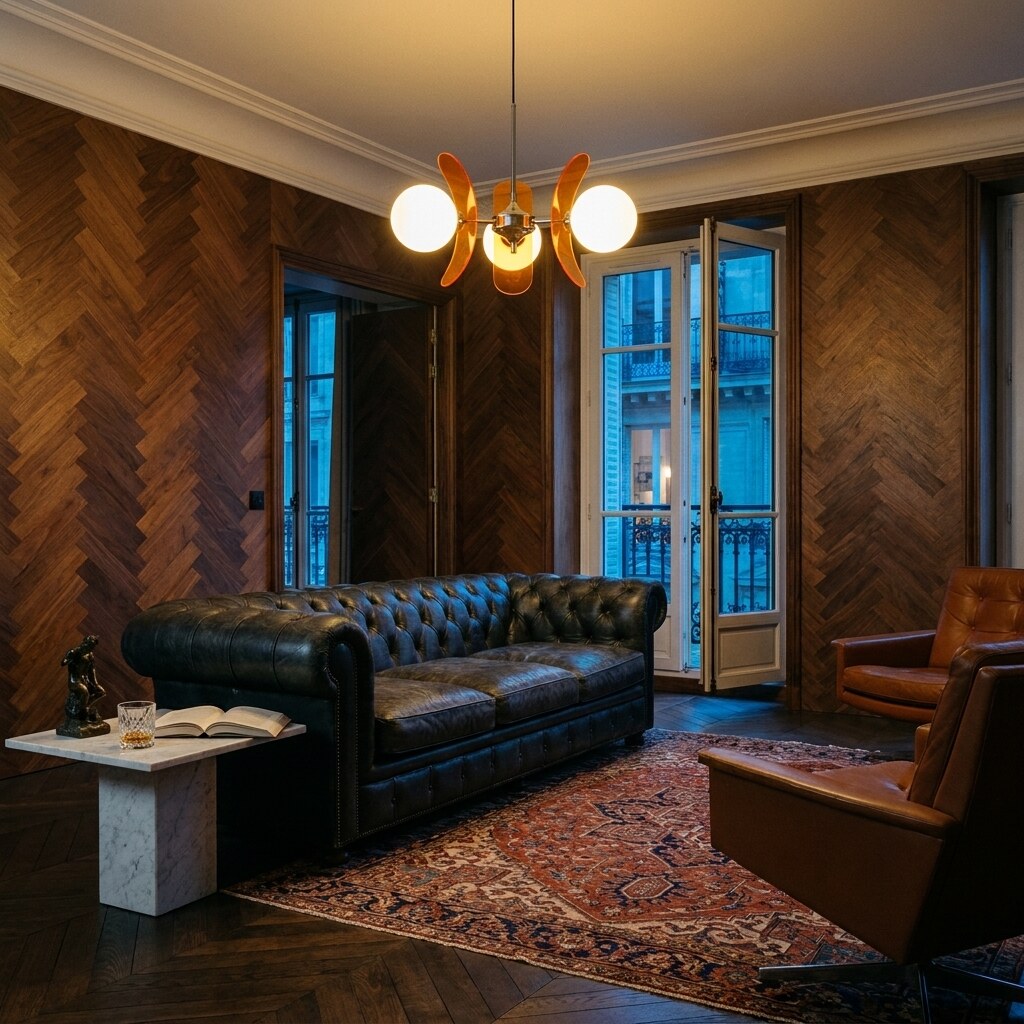 Lustre Ulano Design — Salon Haussmann à Paris — Halonéa