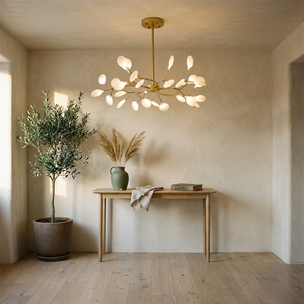 Lustre Welin Contemporain — Entrée Japandi en Provence — Halonéa