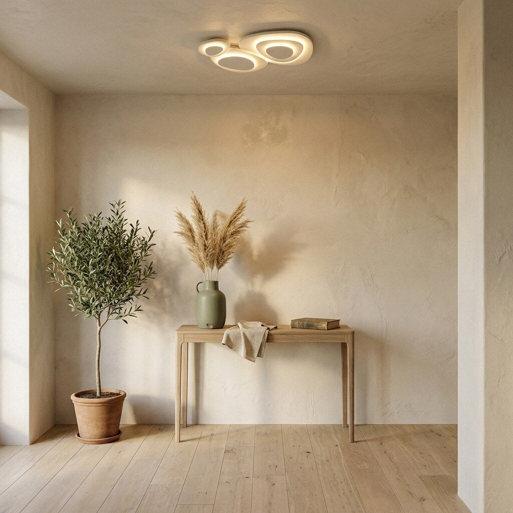 Plafonnier Jurel Contemporain — Entrée Japandi en Provence — Halonéa