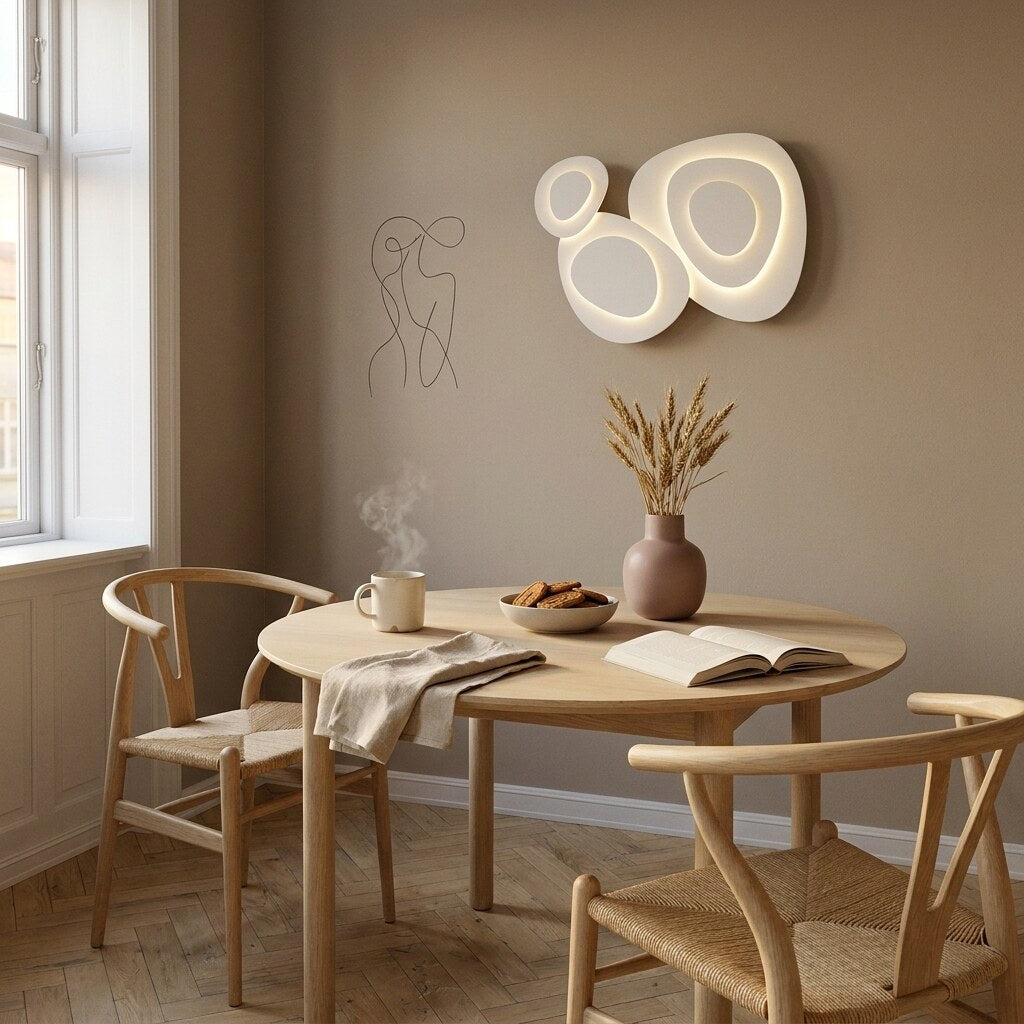 Plafonnier Jurel Contemporain — Coin repas scandinave à Copenhague — Halonéa