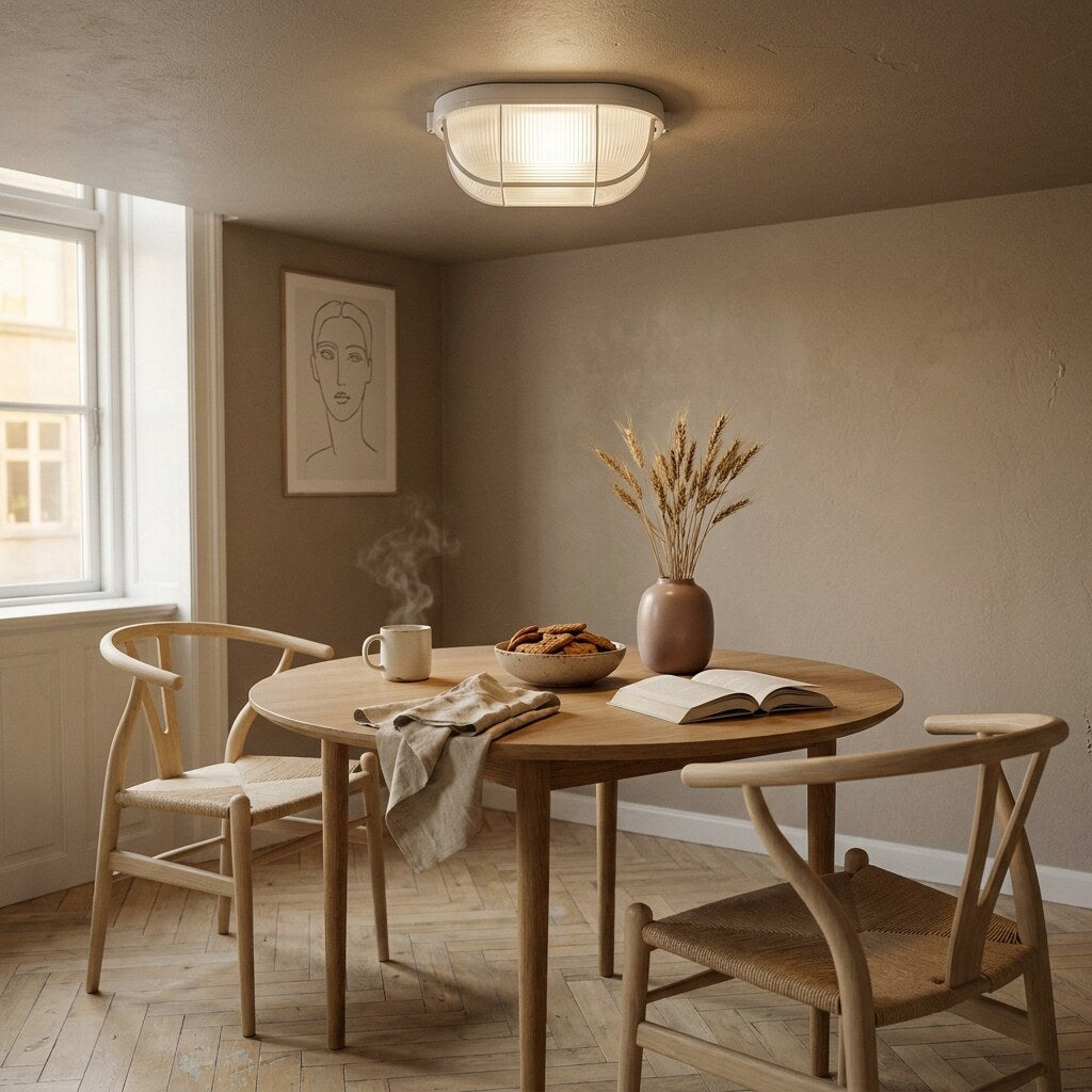 Plafonnier Lunara Design — Coin repas scandinave à Copenhague — Halonéa