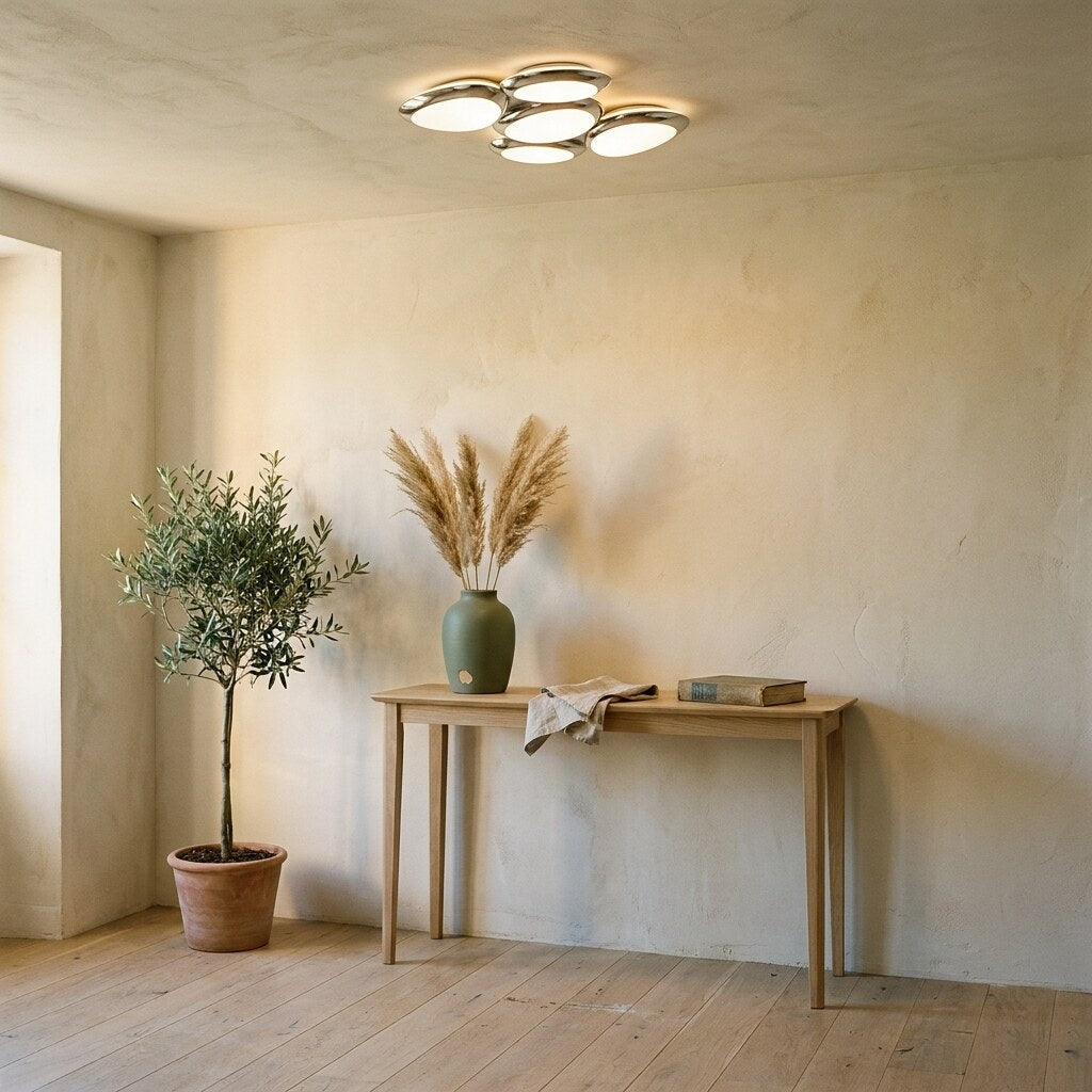 Plafonnier Stellaria Design — Entrée Japandi en Provence — Halonéa