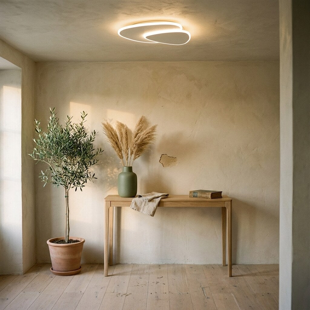 Plafonnier Zeno Contemporain — Entrée Japandi en Provence — Halonéa