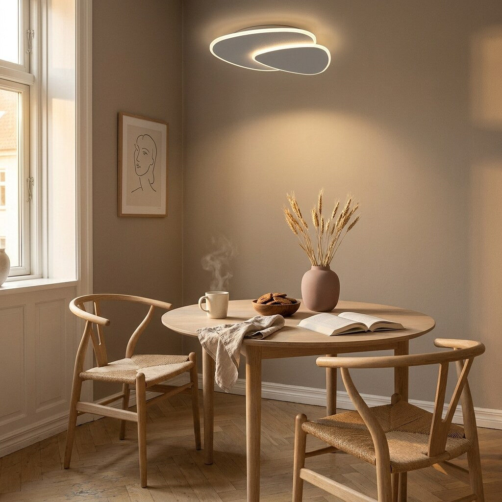 Plafonnier Zeno Contemporain — Coin repas scandinave à Copenhague — Halonéa