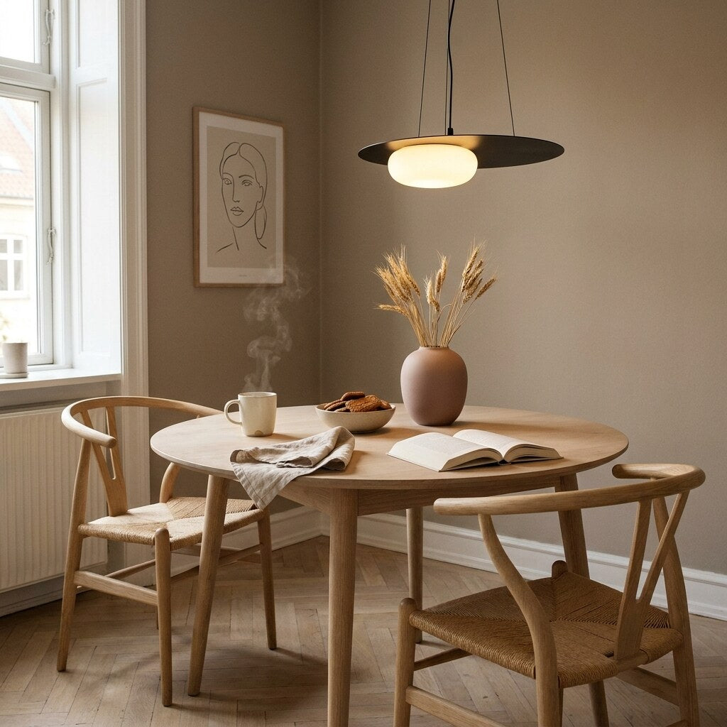 Suspension Calligra Design — Coin repas scandinave à Copenhague — Halonéa