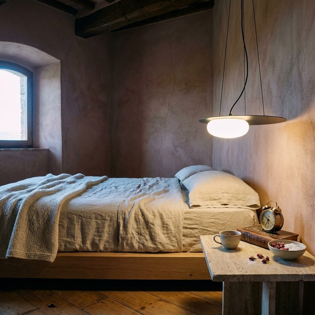 Suspension Calligra Design — Chambre wabi-sabi en Toscane — Halonéa