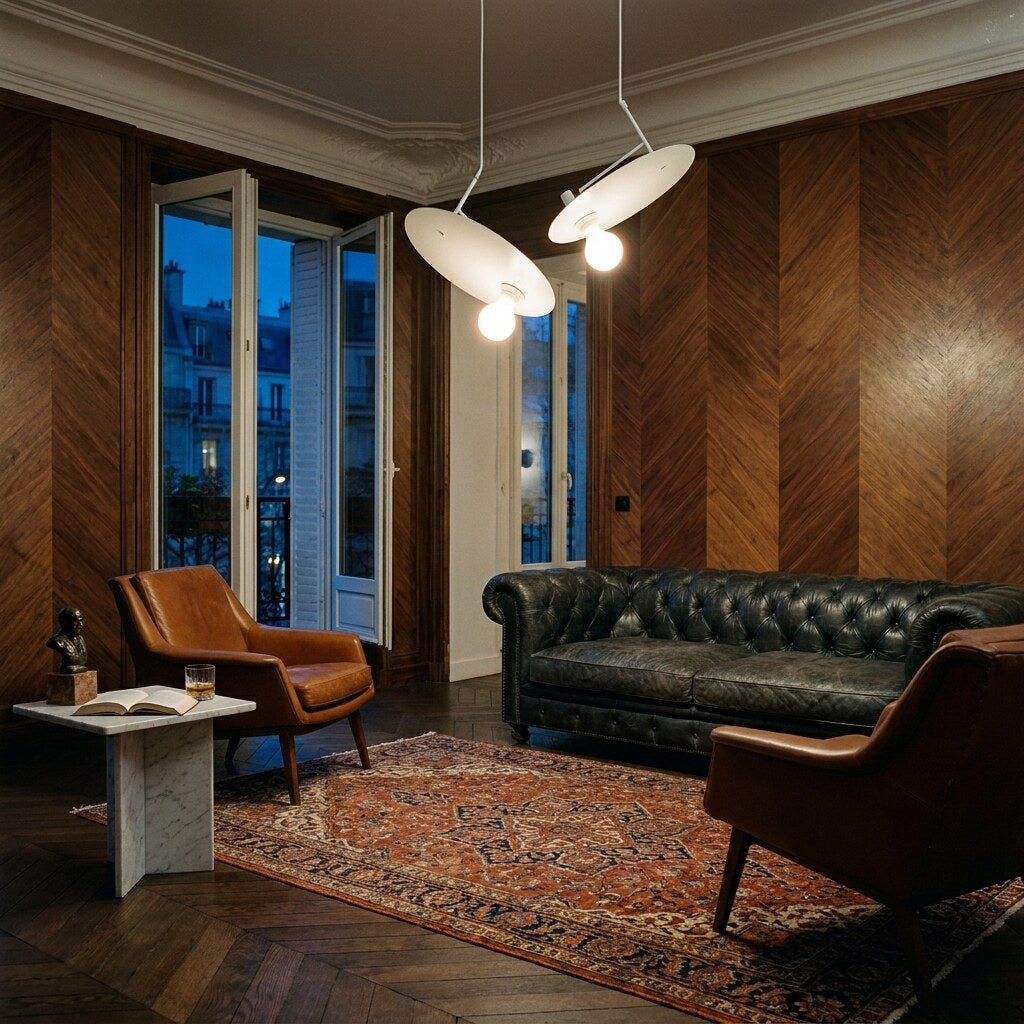 Suspension Disco Design — Salon Haussmann à Paris — Halonéa