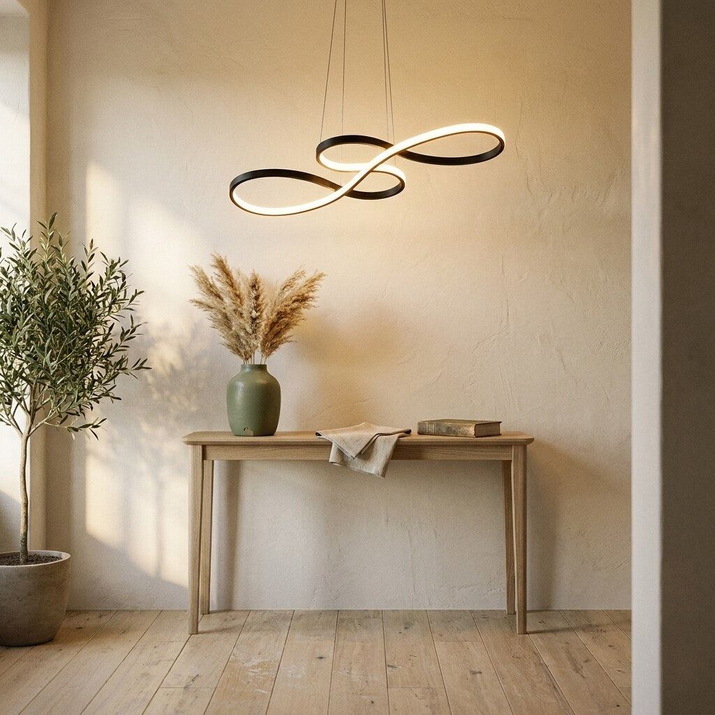 Suspension Durell Design — Entrée Japandi en Provence — Halonéa