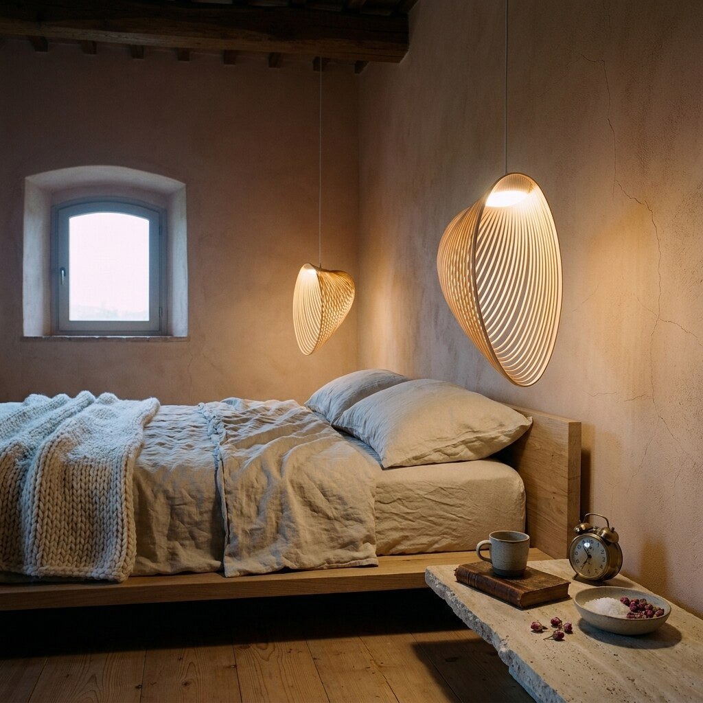 Suspension Hexa Vintage — Chambre wabi-sabi en Toscane — Halonéa