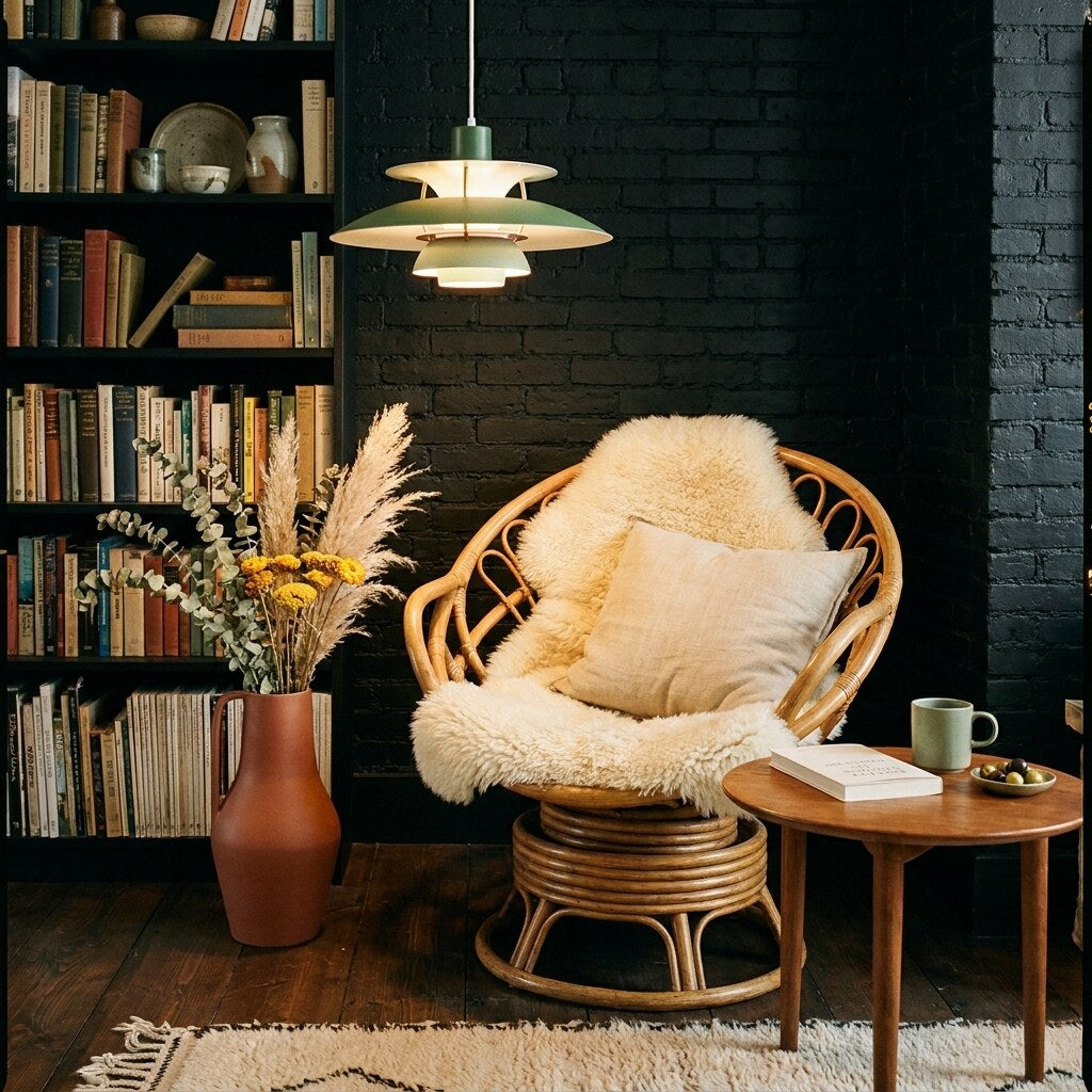 Suspension Jojo Mid Century — Coin lecture bohème à Brooklyn — Halonéa
