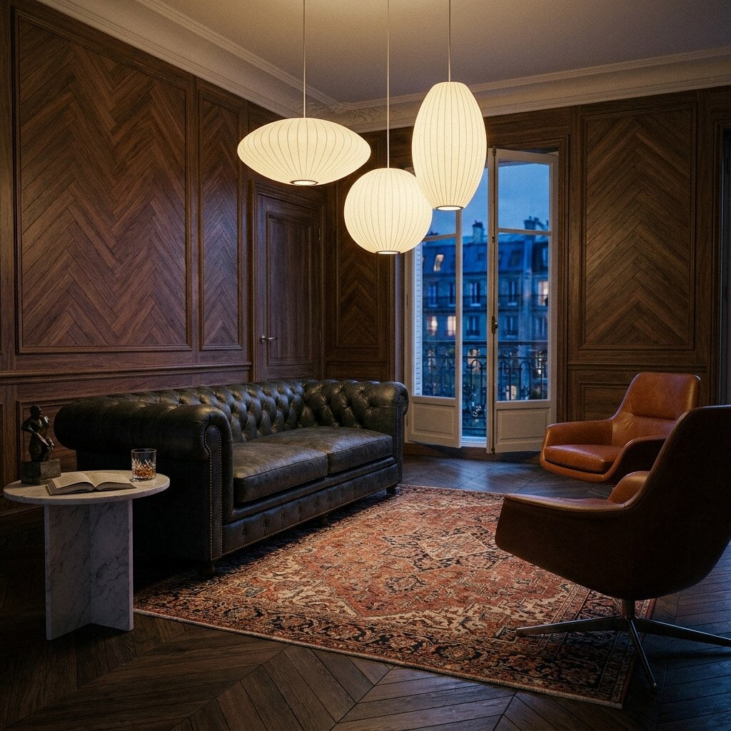 Suspension Lumio Design — Salon Haussmann à Paris — Halonéa