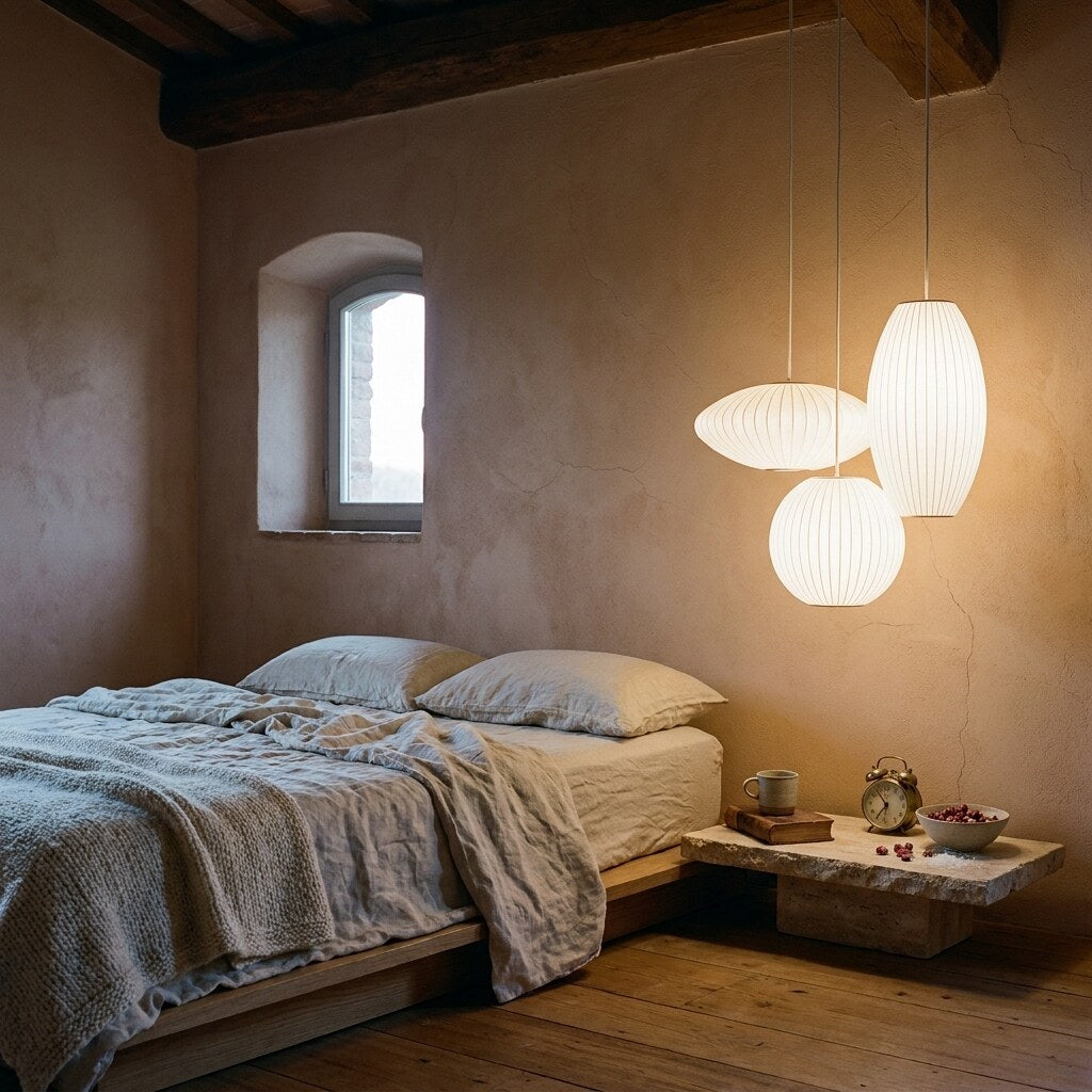 Suspension Lumio Design — Chambre wabi-sabi en Toscane — Halonéa