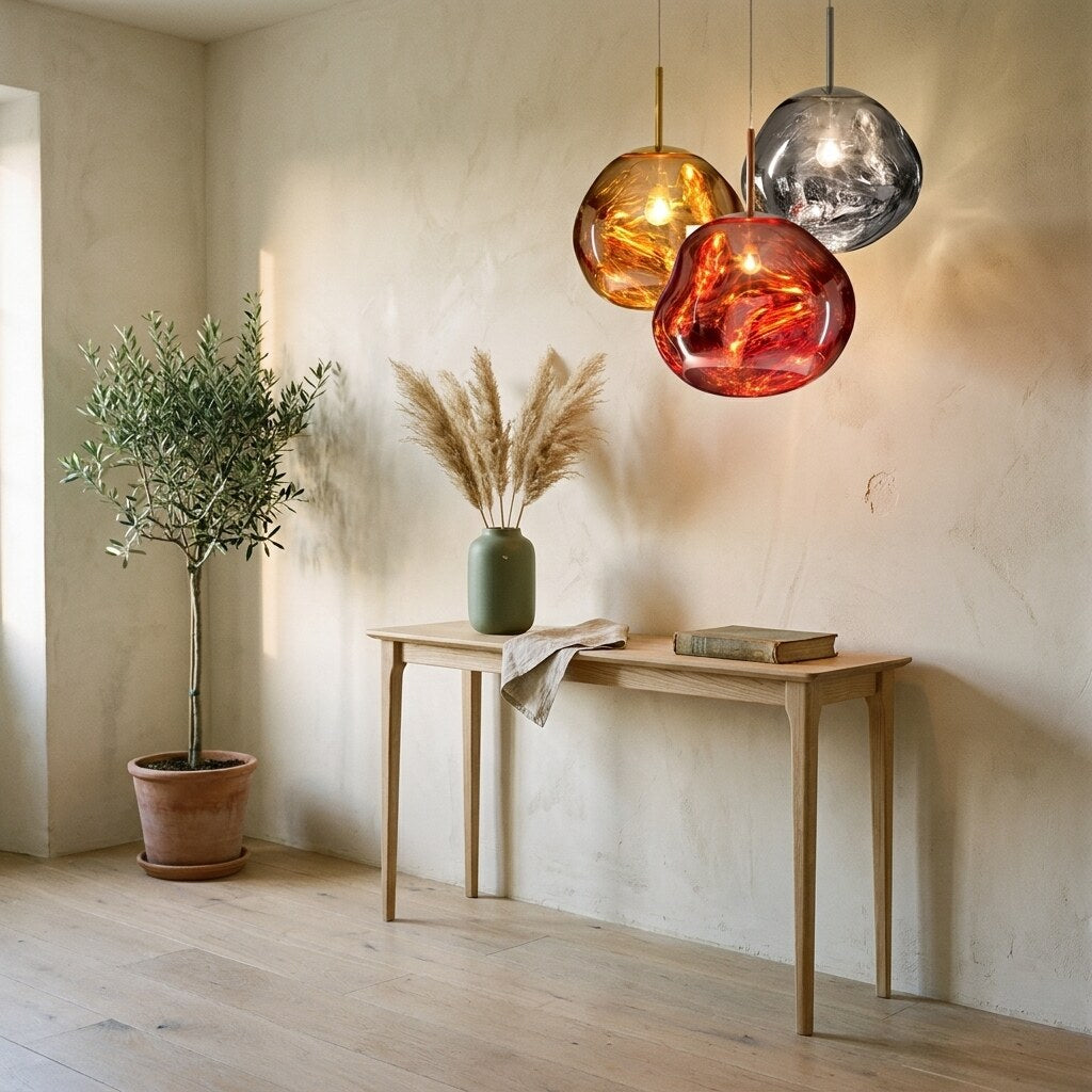 Suspension Milo Design — Entrée Japandi en Provence — Halonéa