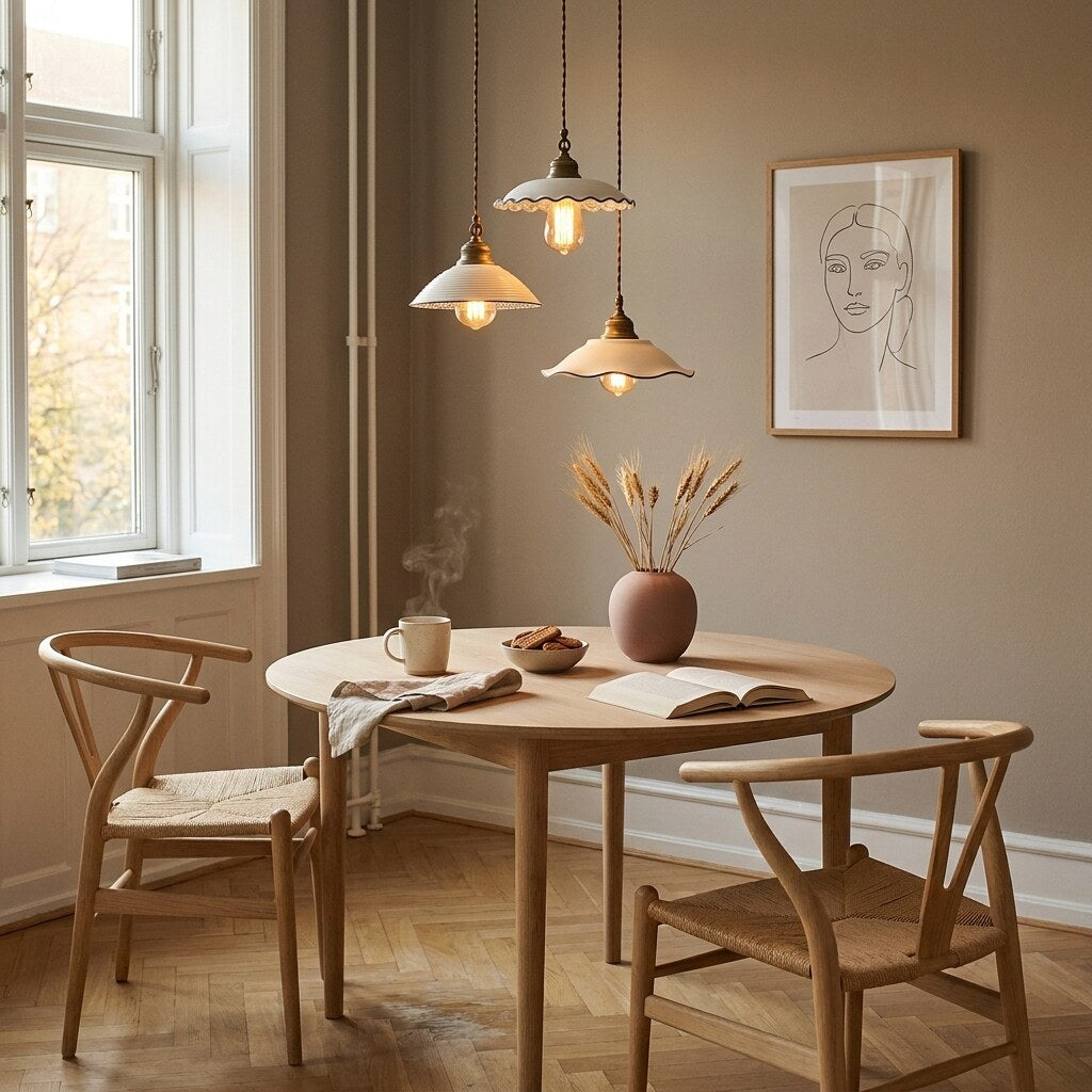 Suspension Petalia Vintage — Coin repas scandinave à Copenhague — Halonéa