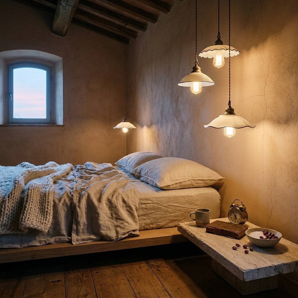 Suspension Petalia Vintage — Chambre wabi-sabi en Toscane — Halonéa