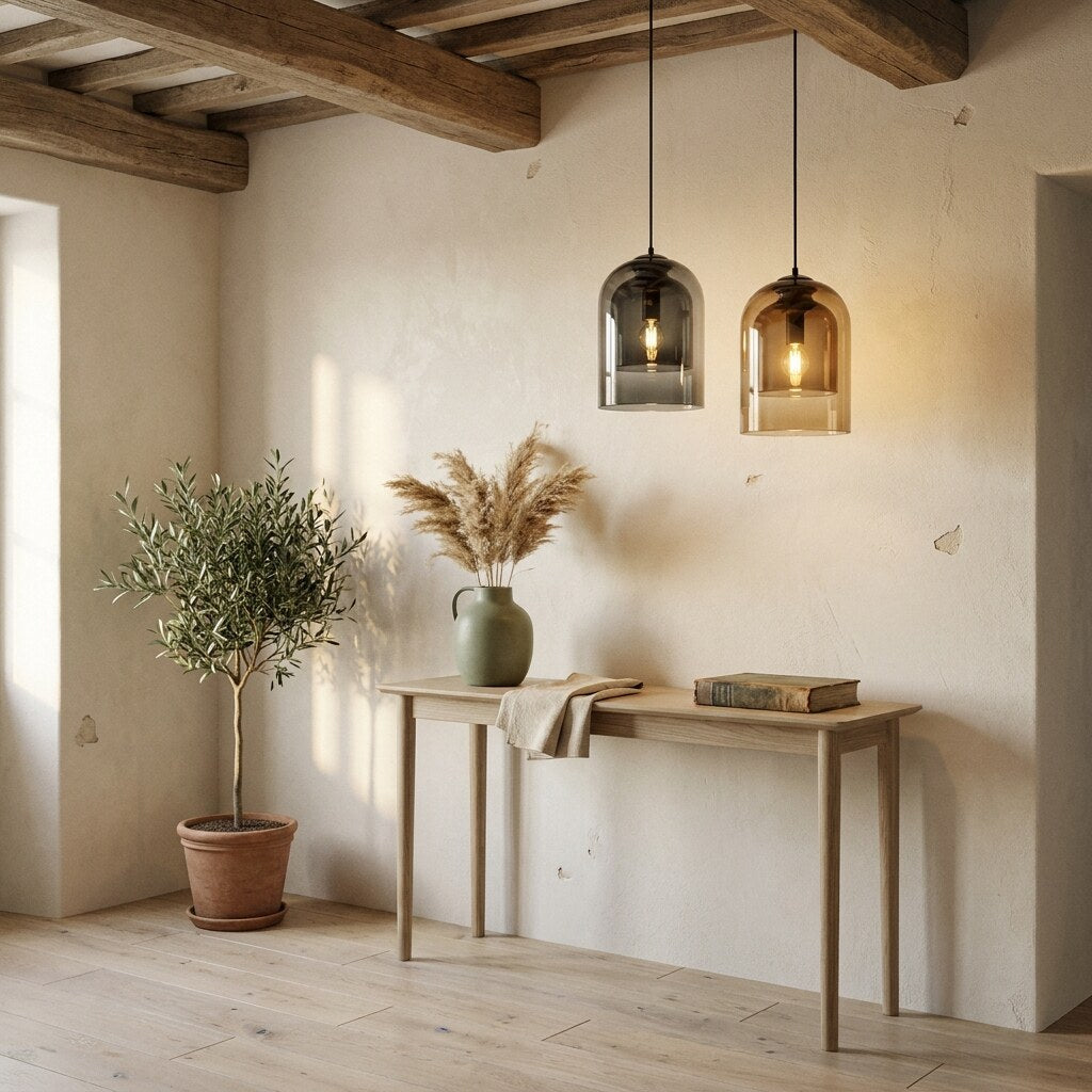 Suspension Smokyo Vintage — Entrée Japandi en Provence — Halonéa