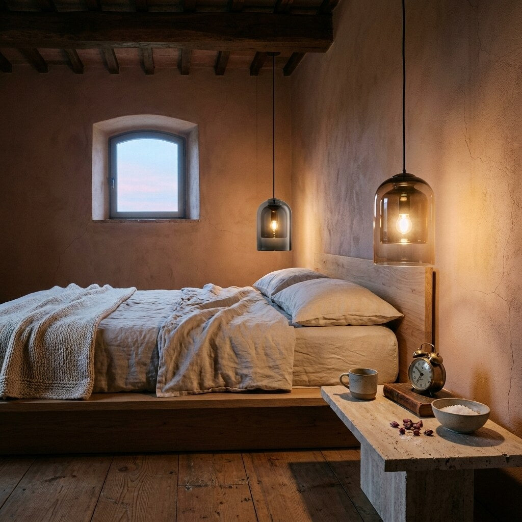 Suspension Smokyo Vintage — Chambre wabi-sabi en Toscane — Halonéa