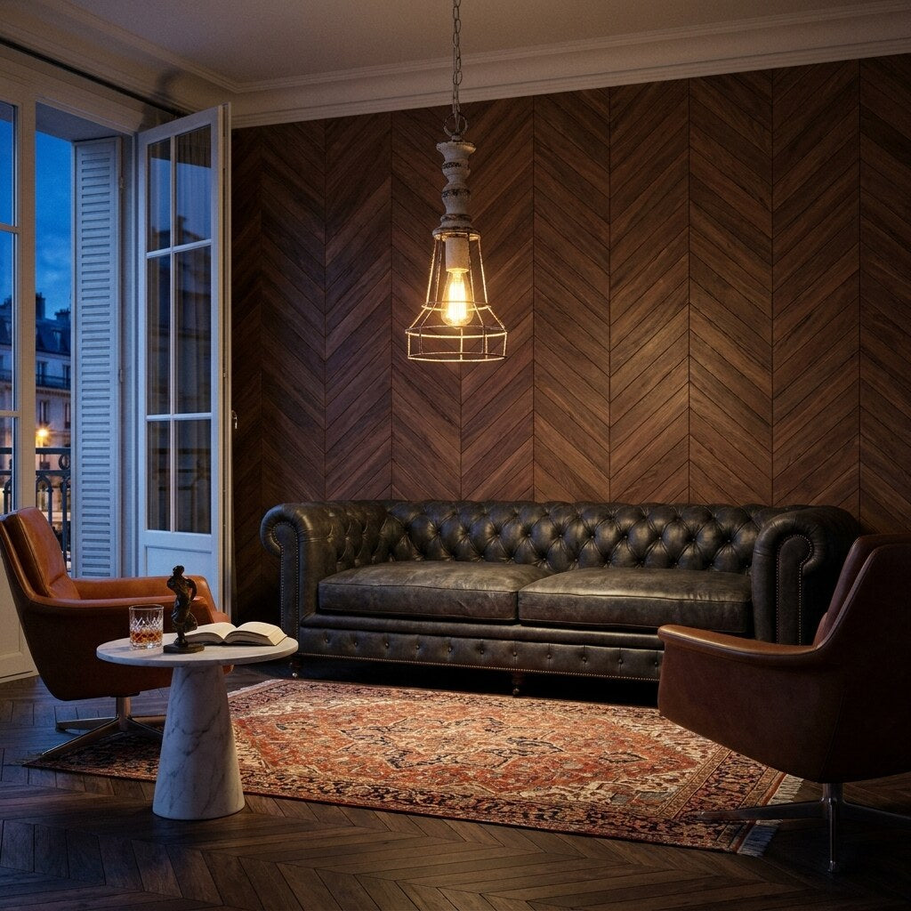 Suspension Xylo Scandinave — Salon Haussmann à Paris — Halonéa